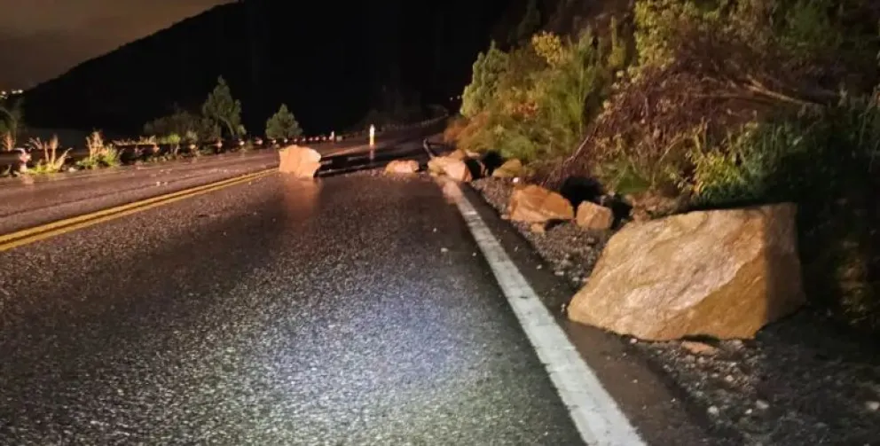 Nuevo desprendimiento de rocas sobre la Ruta 40