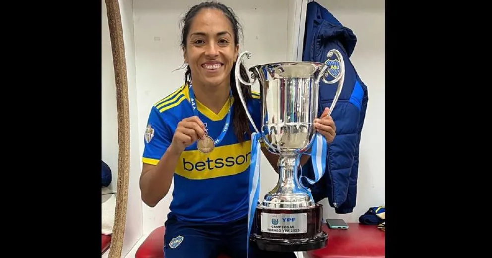 Miriam lo hizo de nuevo: tricampeona con Boca Juniors y felicidad total para la barilochense