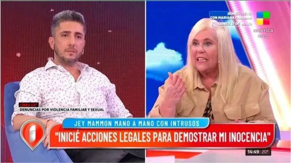 Jey Mammon tuvo un fuerte cruce con Laura Ubfal y Pampito en Intrusos