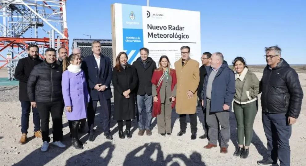 Inauguraron en Las Grutas el primer radar meteorológico construido en INVAP