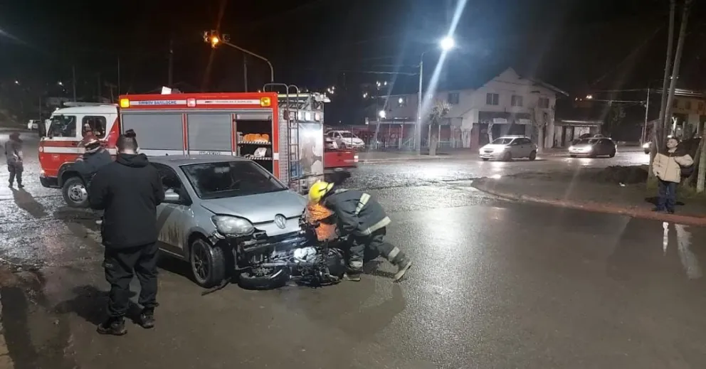 El motociclista accidentado en Brown es menor de edad y sufrió fracturas en la colisión