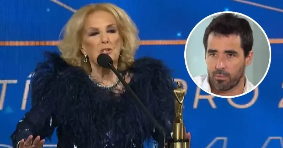 El reclamo de Mirtha Legrand a Nacho Viale en pleno vivo de los Martín Fierro