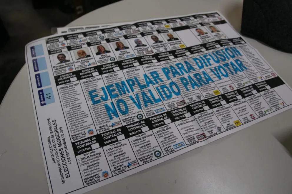 Bariloche vuelve a utilizar la boleta única para elegir intendente ¿Cómo se usa?