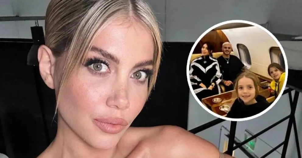 Wanda Nara dejó Argentina: así fue su viaje a bordo de un increíble avión privado