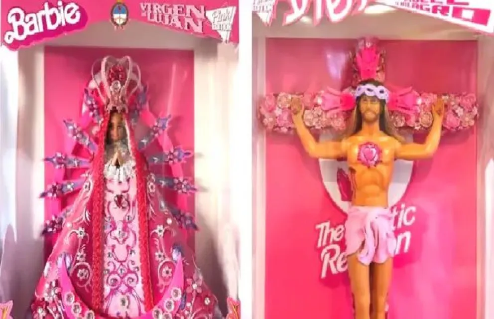 Artistas argentinos crearon los muñecos "Barbie Virgen" y "Ken Jesucristo"