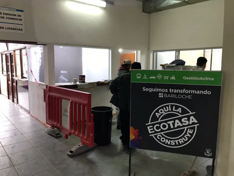 El municipio barilochense realizó trabajos para mejorar la Terminal de Ómnibus 