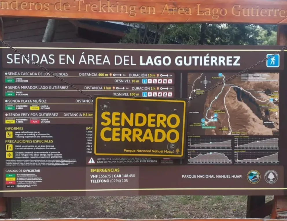 Cierre del Área Gutiérrez por apeo de árboles en riesgo