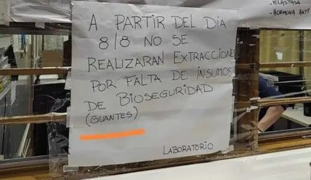 En un hospital 800 personas no pudieron sacarse sangre porque el personal no tiene guantes