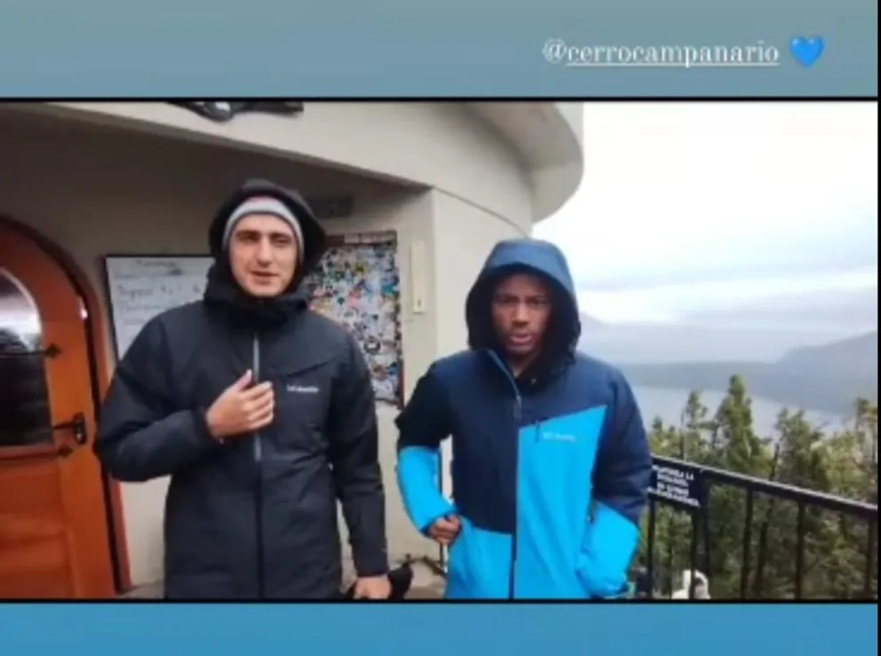 Nicolás de la Cruz y Matías Suárez, dos figuras de River en Bariloche