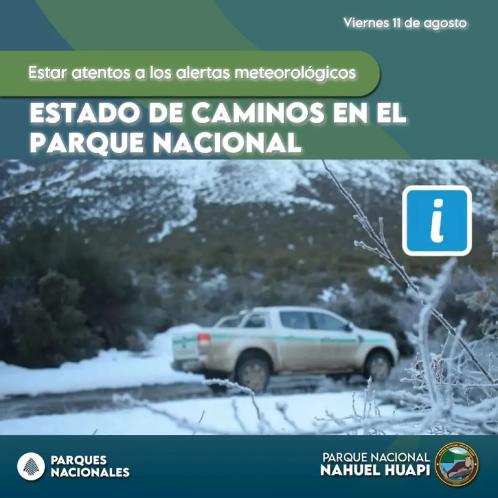 Está difícil circular por el Parque Nacional Nahuel Huapi