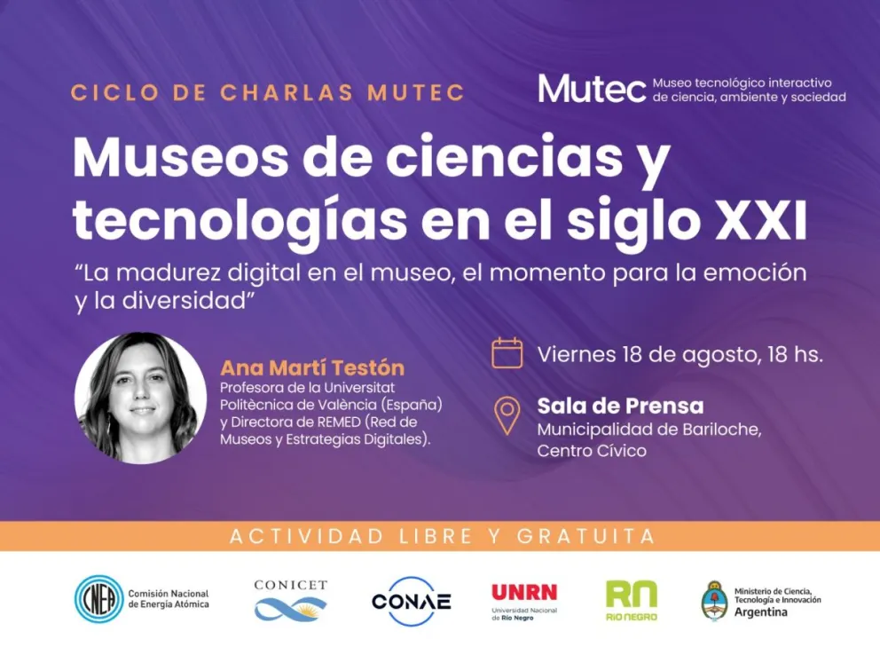 Invitan a la comunidad al ciclo de charlas del MUTEC en la sala de prensa del Municipio