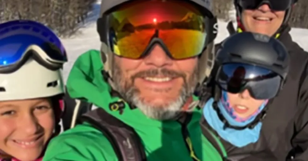 Diego Torres disfrutó de la montaña en familia