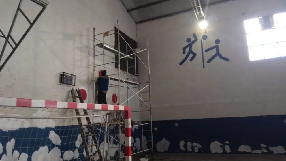 Avanzan las remodelaciones en el Gimnasio Municipal 2