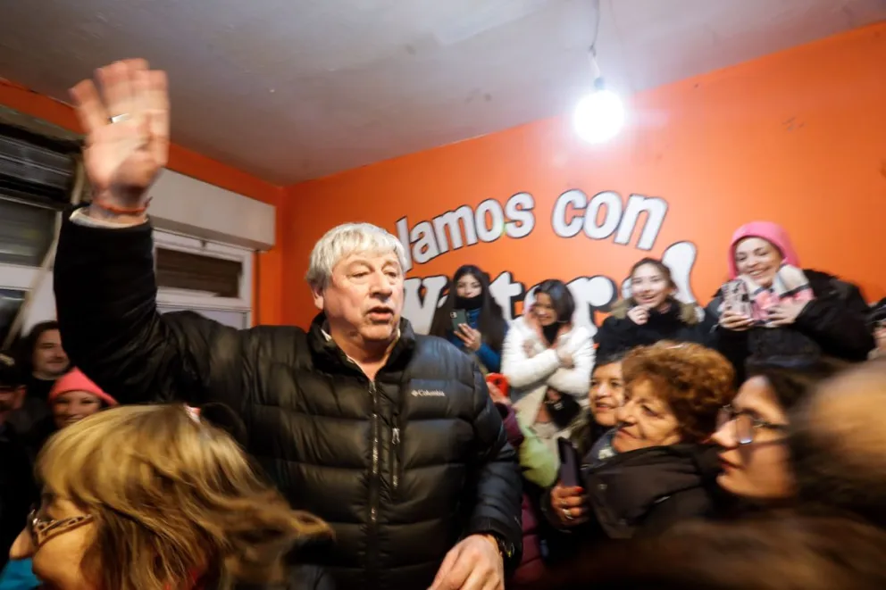 En el festejo de Cortés sonó la marcha peronista
