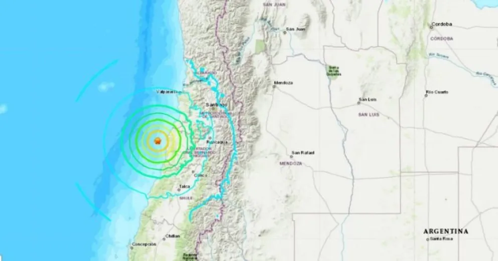 Terremoto de 6,2 grados sacudió Chile y varias provincias argentinas se vieron afectadas