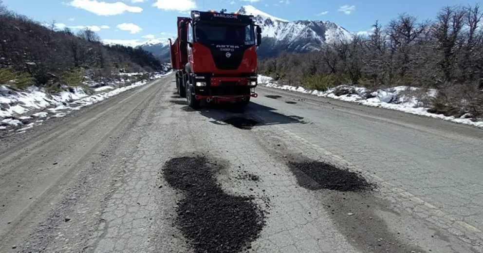 Después del anuncio de Weretilneck, Vialidad comenzó con los trabajos de bacheo