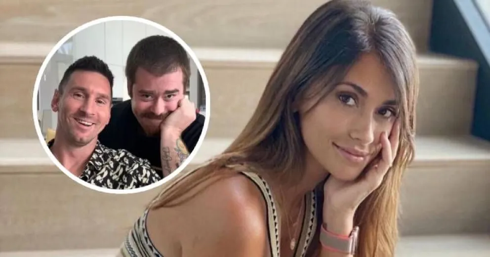 La reacción de Antonela Roccuzzo al ver el beso de Migue Granados a Lionel Messi