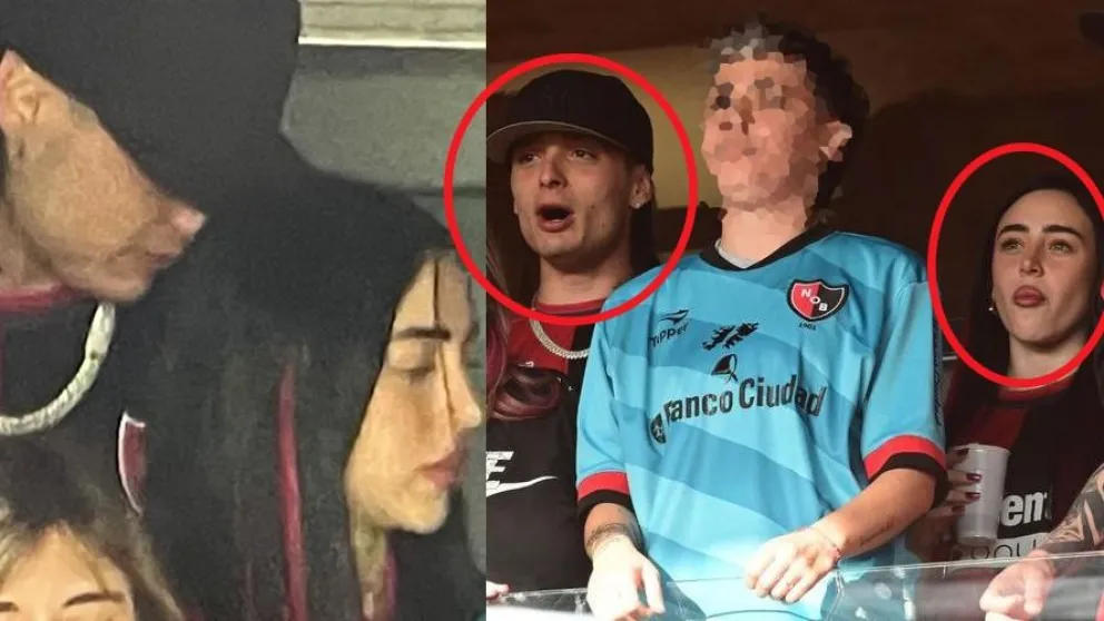 Viral en redes: Nicki Nicole y Peso Pluma fueron a ver el partido de Newell's y causaron furor