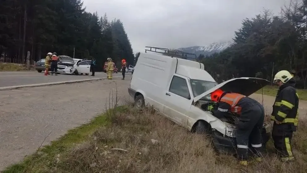 Choque frontal en la Ruta 40 Sur