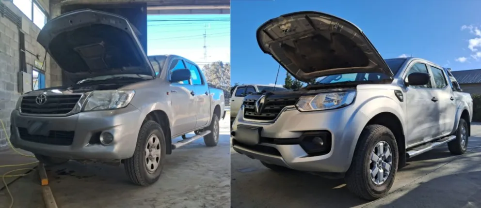 Secuestran dos modernas camionetas por irregularidades cuando realizaban la verificación policial