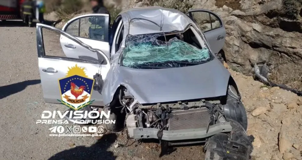 Aparatoso vuelco en Ruta 40 dejó como saldo tres adultos mayores con heridas leves