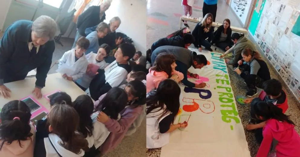 Estudiantes de la escuela 312 invitan a sumarse al Abrazo al Limay
