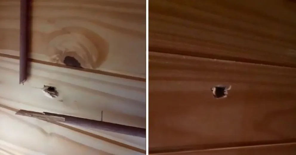 VIDEO: Vecina de Virgen Misionera asegura que una bala perdida le atravesó dos paredes