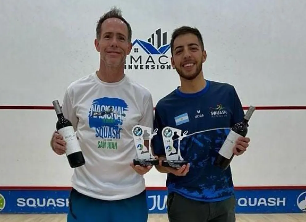 Podio barilochense en el Nacional de Squash de Mayores