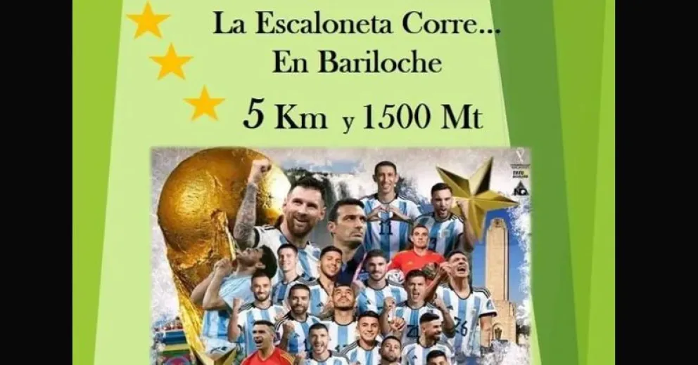 En Bariloche correrán para festejar el aniversario de la Copa Mundial