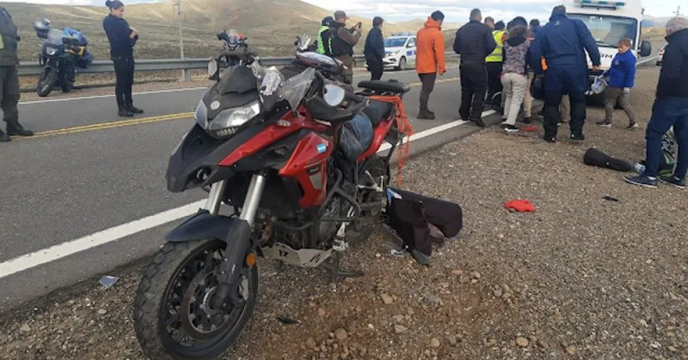 Un muerto en Ruta 40 tras caer de su moto en una curva