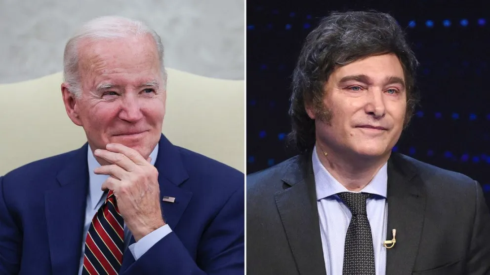 Joe Biden se comunicó con Milei para felicitarlo por el triunfo