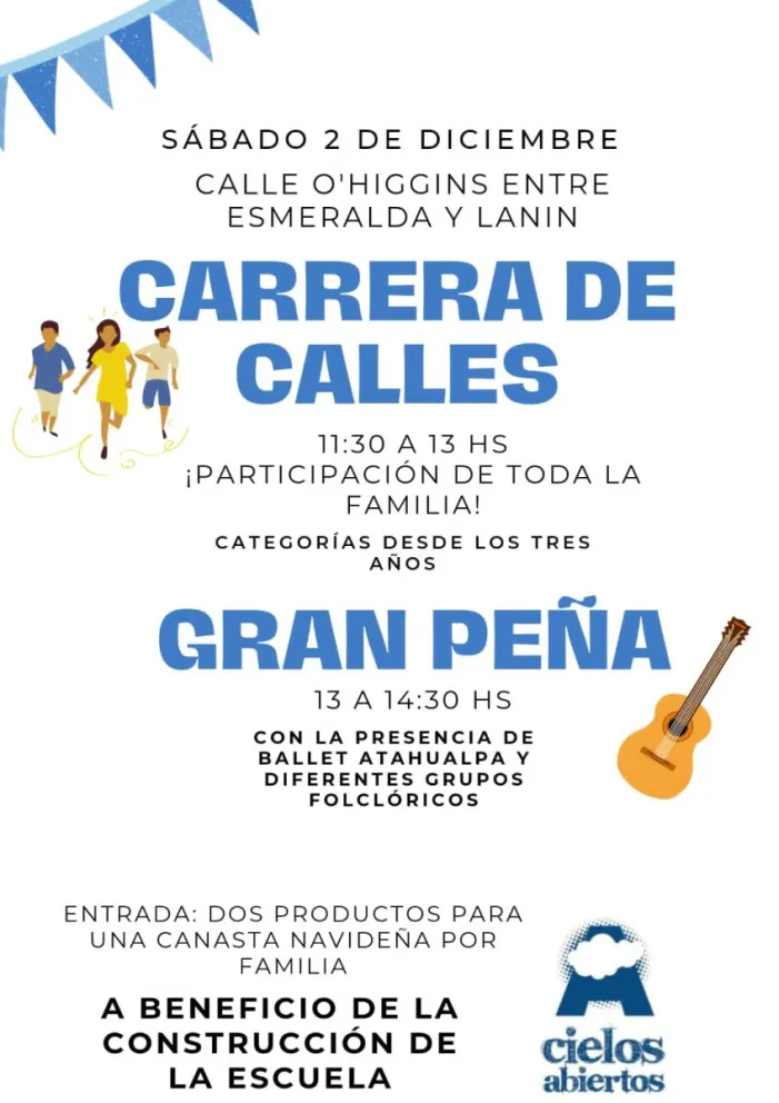 Invitan a una gran jornada solidaria con atletismo y peña folclórica
