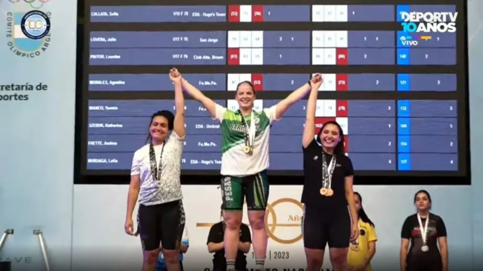 Katherina Szebun se consagró triple campeona nacional