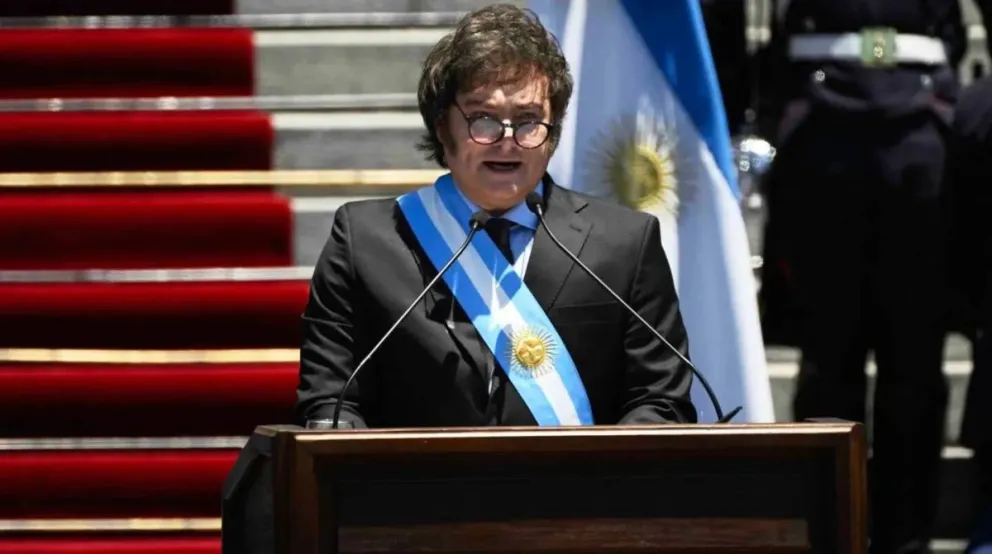 Javier Milei dio su primer discurso como presidente: "No hay alternativa posible al ajuste"
