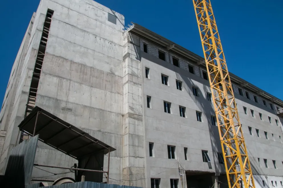 La obra en el hospital Ramón Carrillo. 