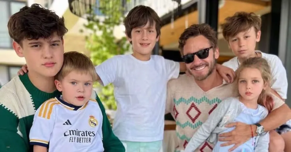 Papá full time: las fotos de las vacaciones de Benjamín Vicuña y sus cinco hijos en Chile