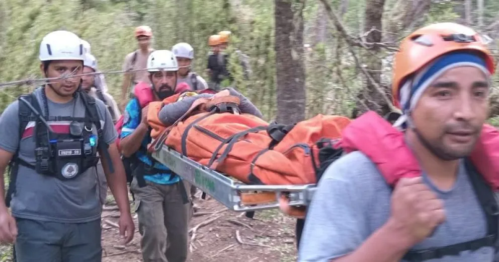 Debieron evacuar a mujer lesionada en Laguna Negra