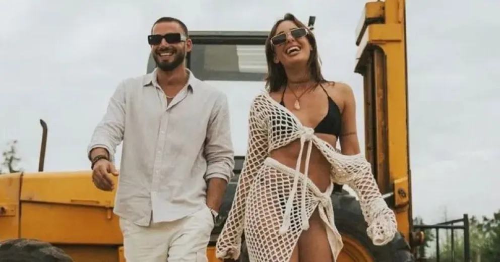 La íntima primera foto de Nico Occhiato y Flor Jazmín Peña como novios