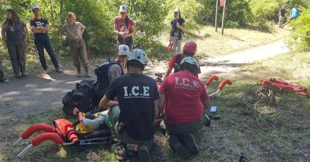 Debieron rescatar a una mujer con posible fractura