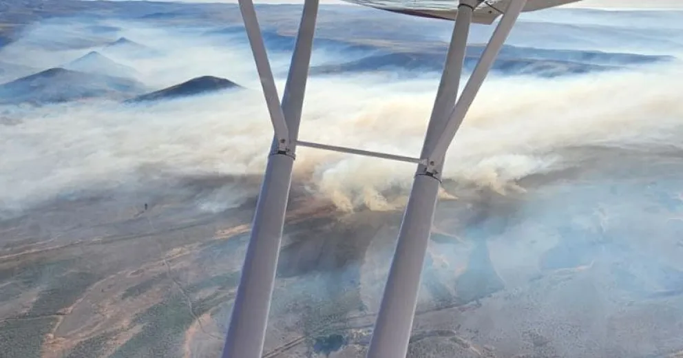 Incendio forestal en Collón Cura