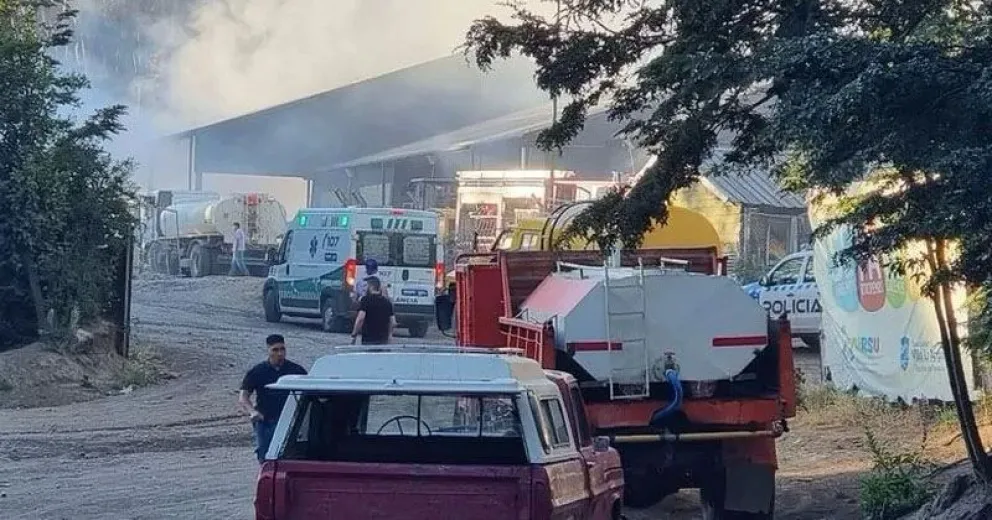 Incendio en el Centro de Transferencia de Residuos