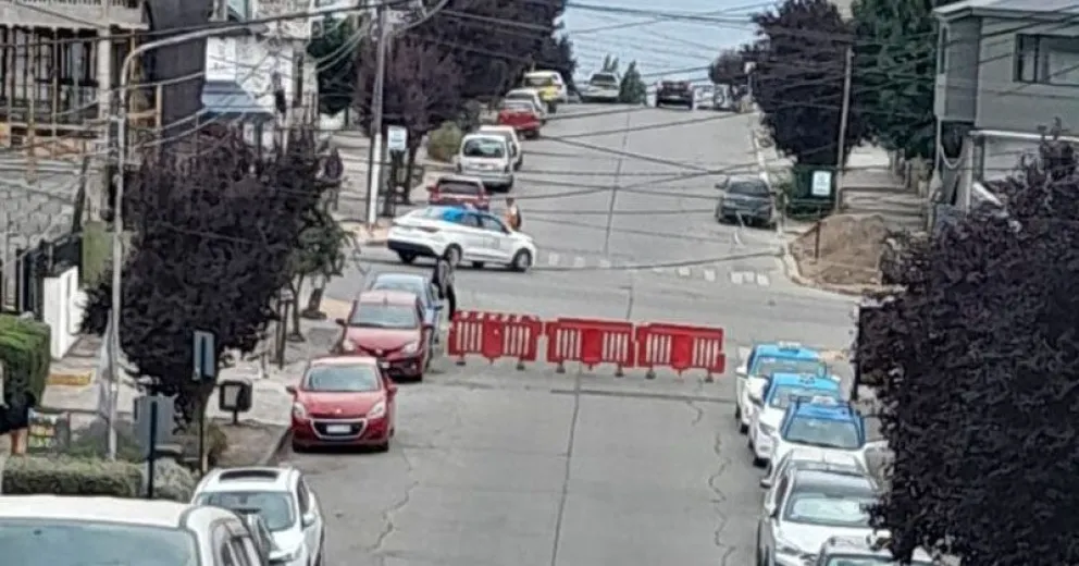 Corte de calle en Otto Goedecke y Tiscornia