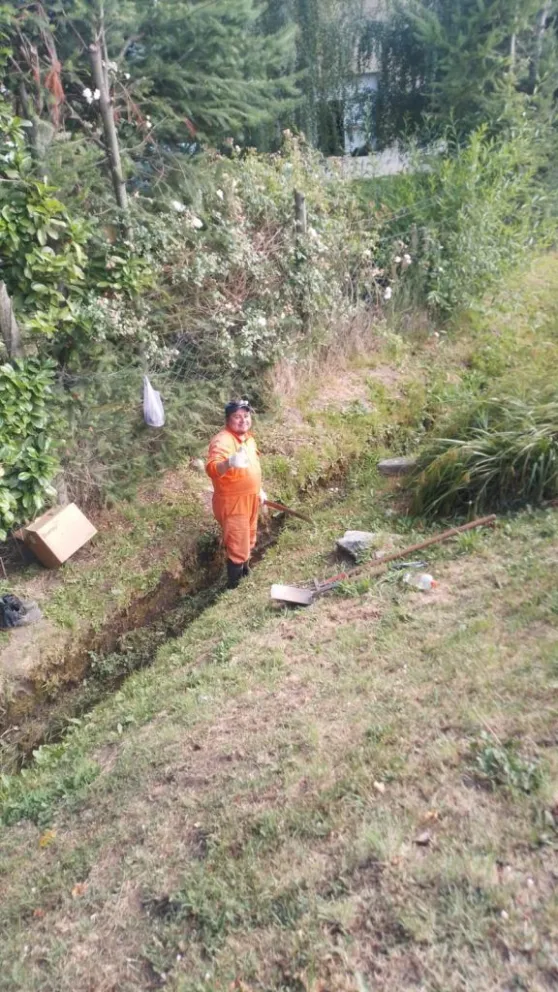 Realizan trabajos de saneamiento  y limpieza en el barrio El Mallín