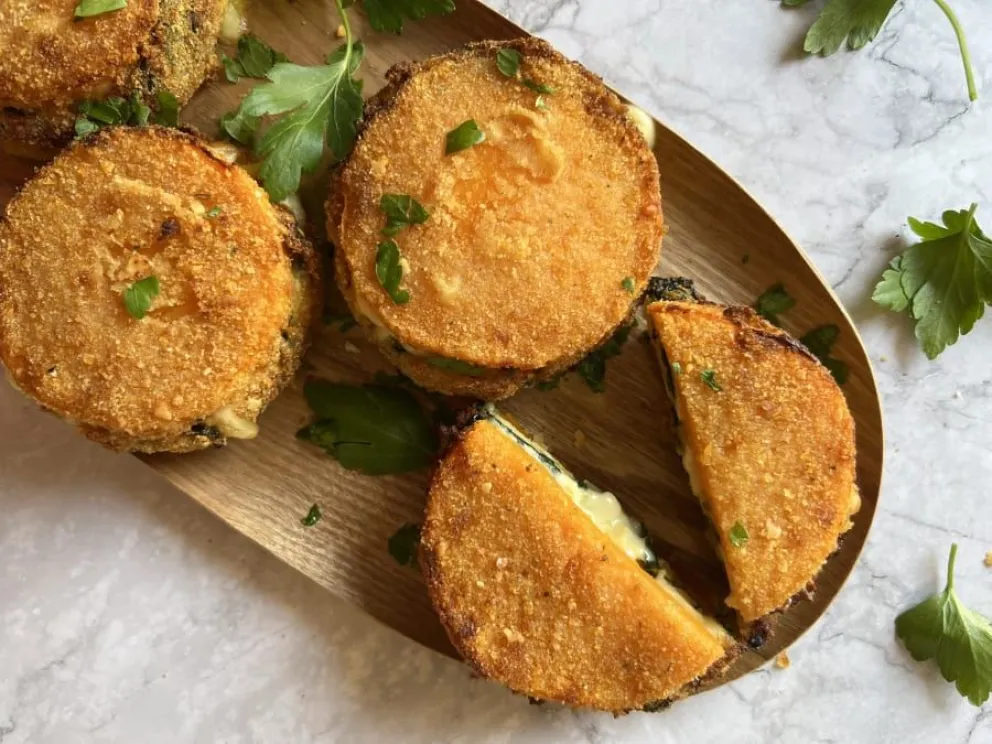 Milanesas de calabaza rellenas: una opción sana