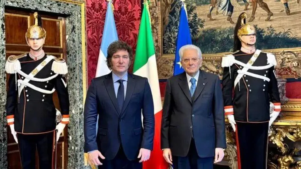 Milei se reunió con el presidente de Italia, Sergio Mattarella