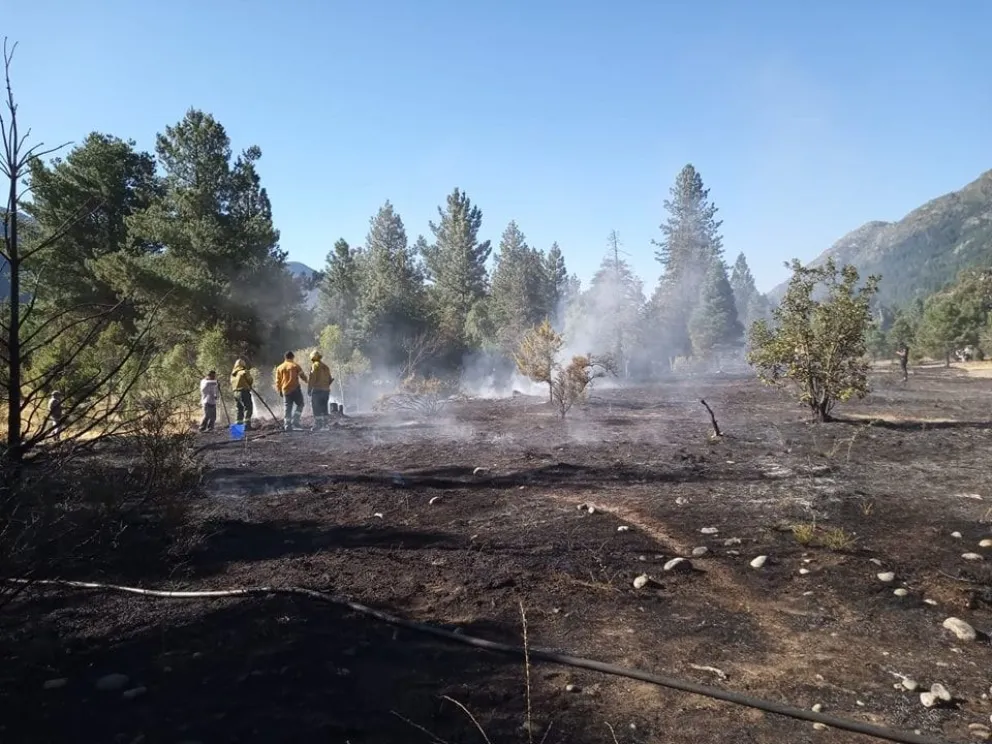 Las chispas de una amoladora iniciaron un incendio de interfase