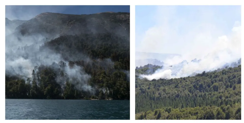 El fuego tardaría más en apagarse en Los Alerces que en Brazo Tristeza
