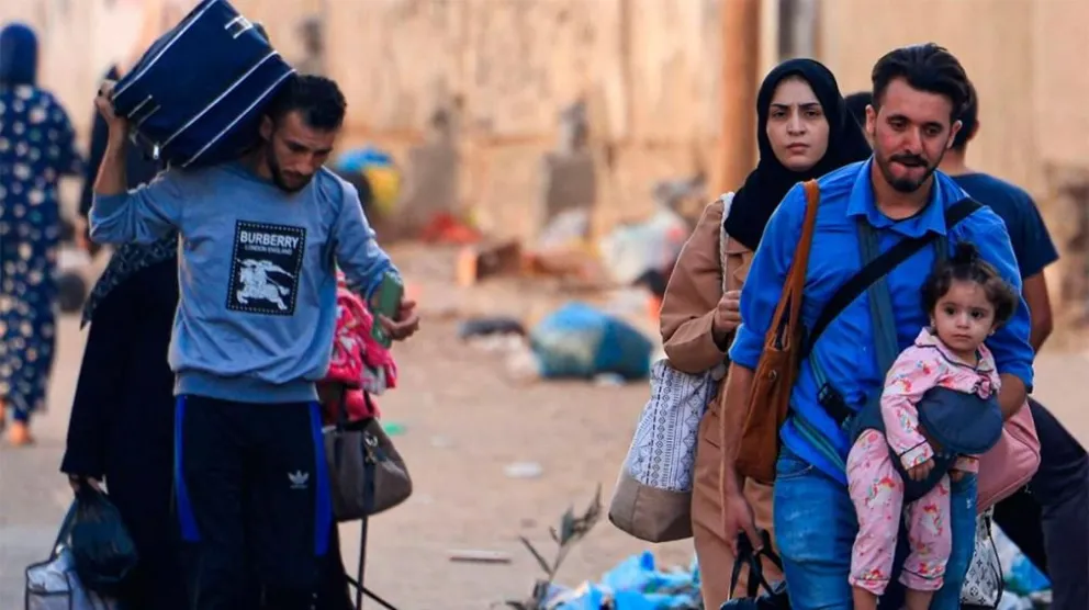 Palestinos huyen del norte de la Franja de Gaza por el temor a nuevos ataques