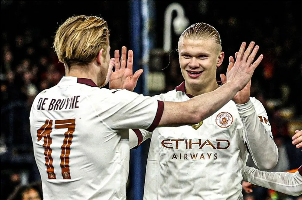 ¡Imparable! Haaland convirtió cinco goles en la victoria del Manchester City