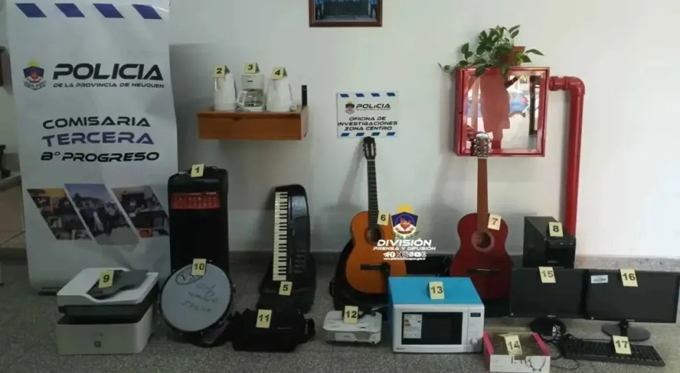 Tras varios allanamientos, recuperan elementos robados en una escuela primaria